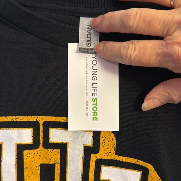 Gildan Black Graphic Tee with Yellow Accents - Picture 2 of 3